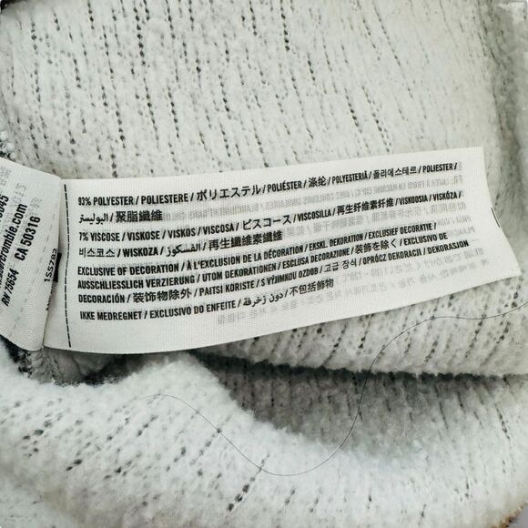 Abercrombie & Fitch Womens XS Cropped Sweater Long Sleeve Knit Gray - Picture 8 of 8